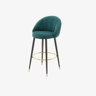 Olivia's Mindy Brownes Ashley Highback Stool (Teal)