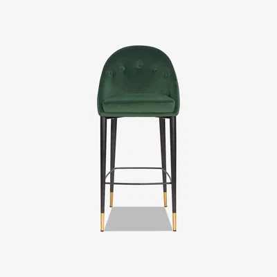 Olivia's Liang & Eimil Arden Stool - Gainsborough Emerald Green Velvet