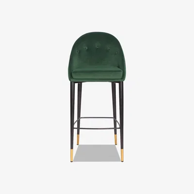 Olivia's Liang & Eimil Arden Stool - Gainsborough Emerald Green Velvet