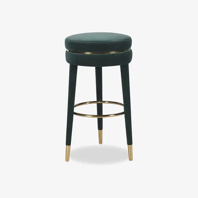 Olivia's Liang & Eimil Horta Stool Emerald Gainsborough Green Velvet