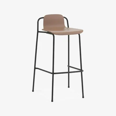 Olivia's Normann Copenhagen Studio Barstool Black Steel / Brown