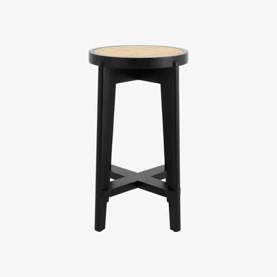 Olivia's Eichholtz Cliff Set of 2 Counter Stools in Dareau Classic Black