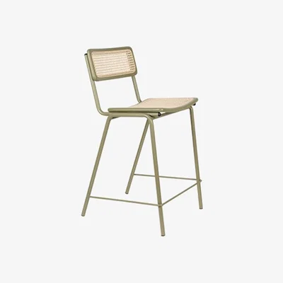 Olivia's Zuiver Jort Bar Stool Green Set of 2 | Outlet / Green/Natural / Small