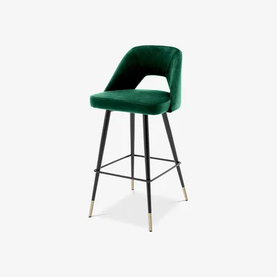 Olivia's Eichholtz Avoria Bar Stool in Roche Green Velvet