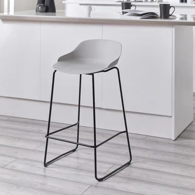 Downtown Julian Bowen Rocco Stool - Light Grey In LightGrey