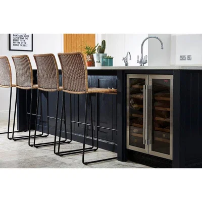Downtown Milton Bar Stool Antique Honey Rattan