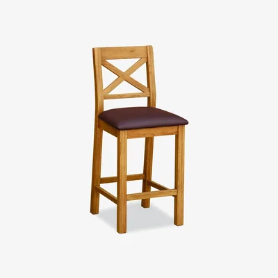 Downtown Ascot Bar Stool With Seat Pad - Black
