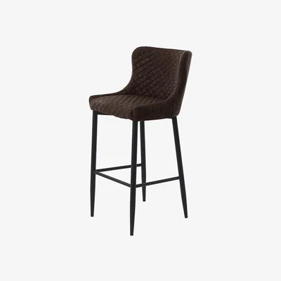 Downtown Seattle Brown Bar Stool - PU Leather