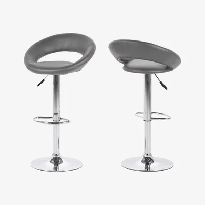 Downtown Plump Grey Barstool