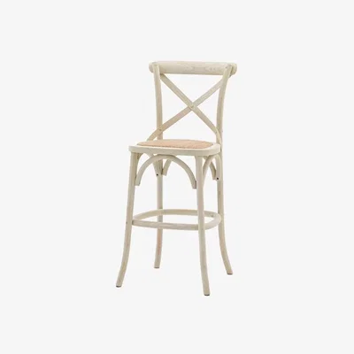 Perch and Parrow Theodore Barstool in White - Set of 2