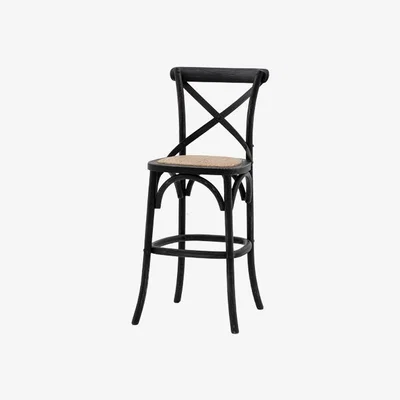 Perch and Parrow Theodore Barstool in Black - Set of 2