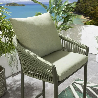 Quatropi Cole Aluminium Outdoor Garden Bar Stool Green