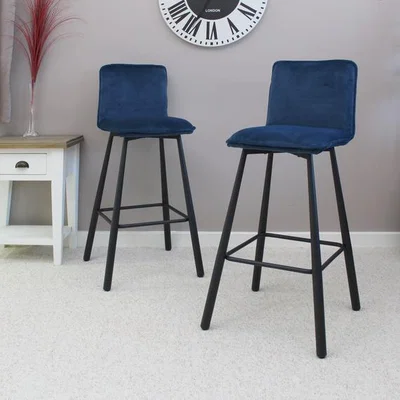 The Range Drummond Bar Stool - Set of 2 - Dark Blue
