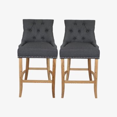The Range Bradley Bar Stools - Set of 2 - Dark Grey