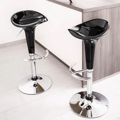 The Range 2 Bar Stools Peter Made Of Plastic - Black