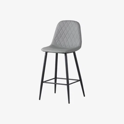 The Range Corona Faux Leather Upholstered Kitchen Breakfast Bar Chair Black Legs - Cappuccino
