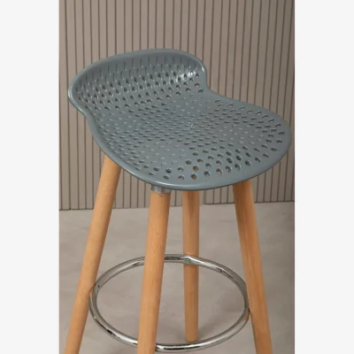The Range Stockholm Grey Pp Seat Bar Stool - Grey