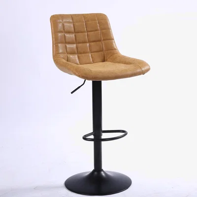The Range Pair of Vintage Pu Breakfast Bar Stools  - Orange