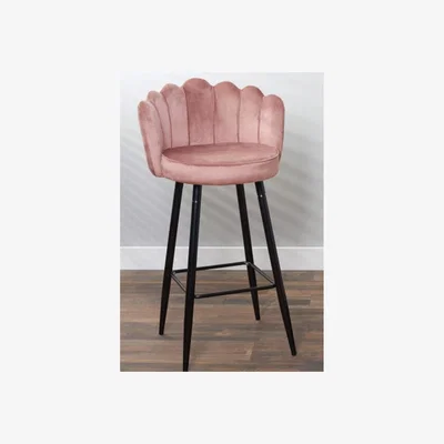 The Range Blush Clam Shell Barstool - Blush