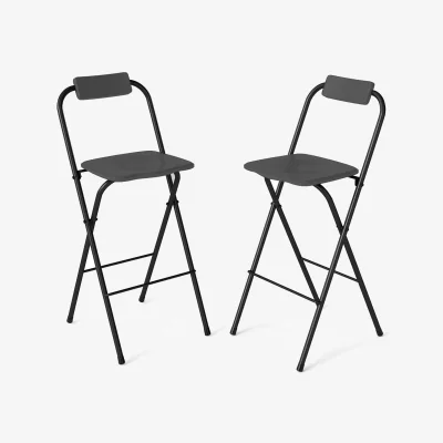 The Range Set of 2 Outdoor Folding Barstools