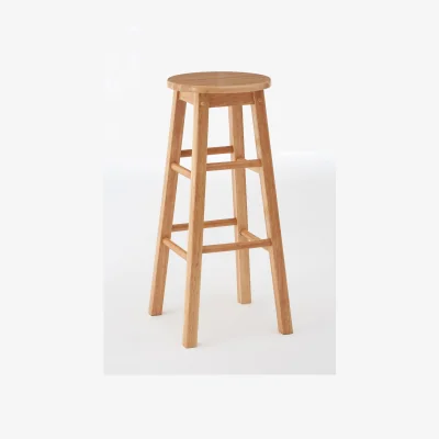 The Range Selby Natural Tropical Hevea Wood Tall Bar Stool - Natural