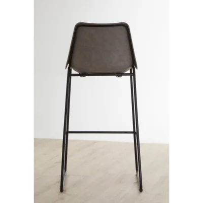 The Range Dalston Ash Bar Chair With Angled Legs - Black