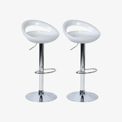 The Range Ellen Set of 2 ABS Barstools - White