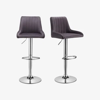 The Range Gas Lift Breakfast Bar Stools Set of 2  - Grey