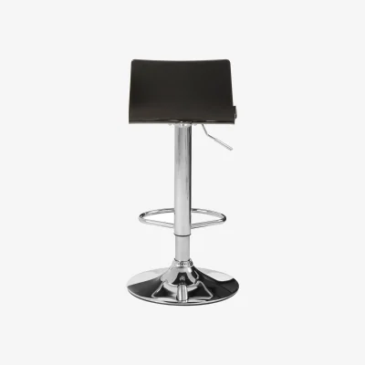 The Range Baina Black Acrylic Bar Stool with Chrome Base - Silver