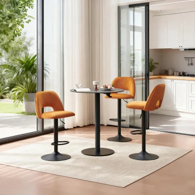 The Range Bar Stools with Padded Seat - Orange