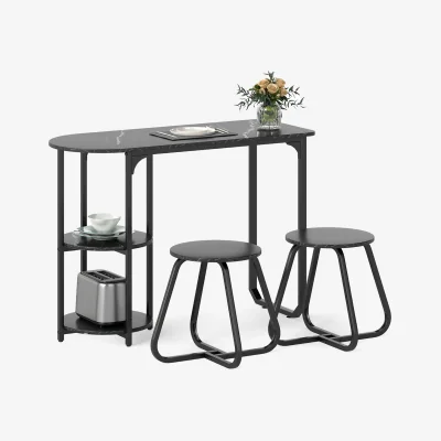 The Range 3 Piece Table and Bar Stool Set