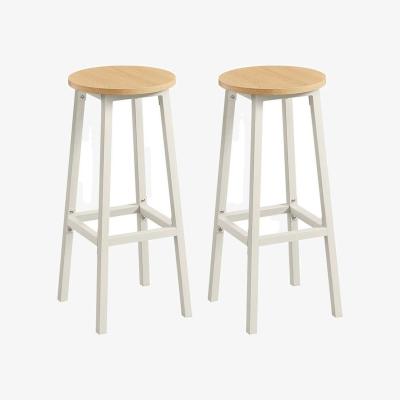 The Range Set of 2 Kitchen Counter Height Breakfast Bar Stools - Oak