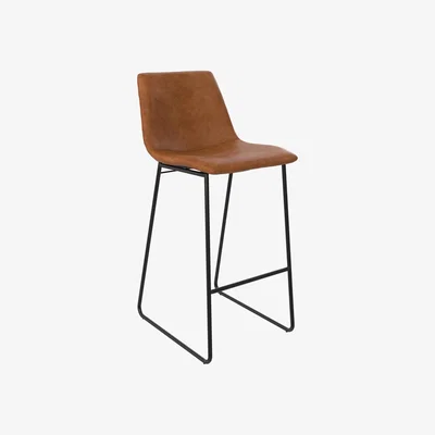 The Range Bowden Bar Stool - Caramel Maple PU