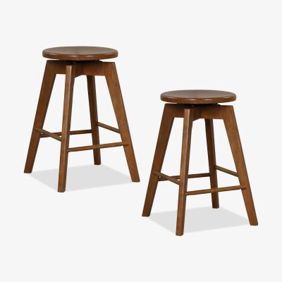 The Range Set of 2 Bar Stools Counter Height Chair - Brown