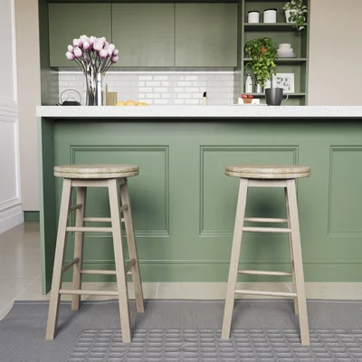 The Range Wooden Revolving Bar Stool - Pine