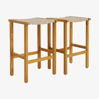 The Range Pack of 2 High Patio Bar Stools