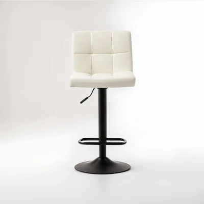 The Range Baina White Faux Leather Bar Chair - White