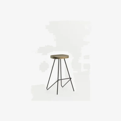 The Range District Elm Wood Bar Stool