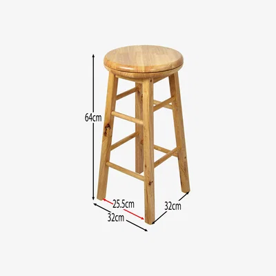 The Range Wooden Revolving Bar Stool - Pine