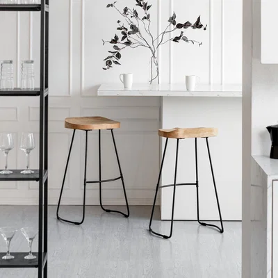 The Range Lara Bar Stools Set of 2 - Natural