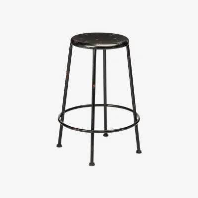 The Range Artisan Black Metal Bar Stool - Black