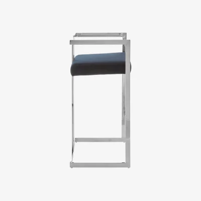 The Range Azalea Bar Stool With Silver Frame - Silver