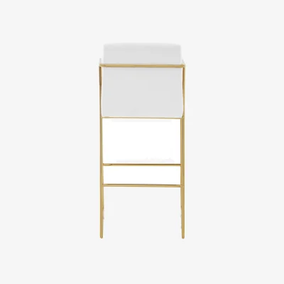 The Range Piermount Mink Velvet And Gold Bar Stool - Gold