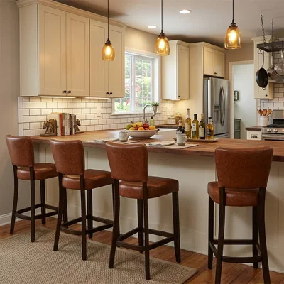 The Range Oregon Bar Chair - Tan
