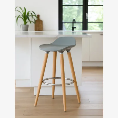 The Range Stockholm Grey Bar Stool - Grey
