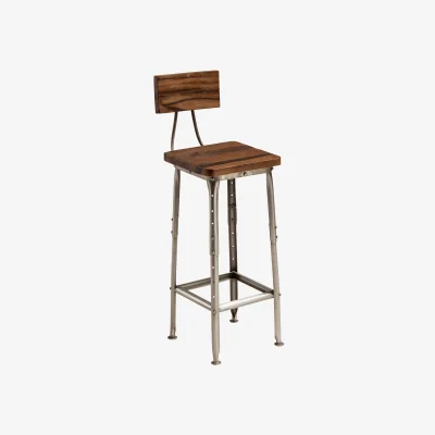 The Range Apex Industrial Bar Chair - Brown