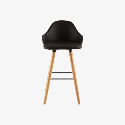 The Range Premier Housewares Stockholm Black Curved Backrest Bar Stool - Black