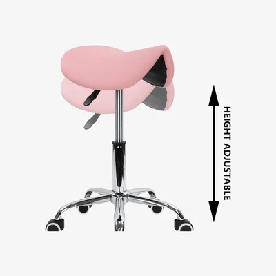 The Range Pink Beauty Original Saddle Stool Chair Swivel Ergonomic Hydraulic - Pink