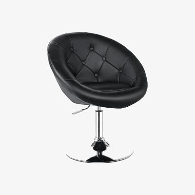 The Range Adjustable Faux Leather Bar Stool - Black
