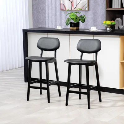 The Range HOMCOM Bar Sools Set of 2 - Black